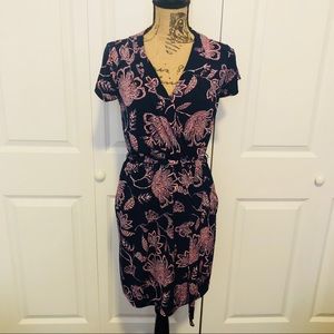 [Banana Republic] Faux Wrap Patterned Dress